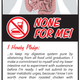 A pledge to sustenance abstinence.